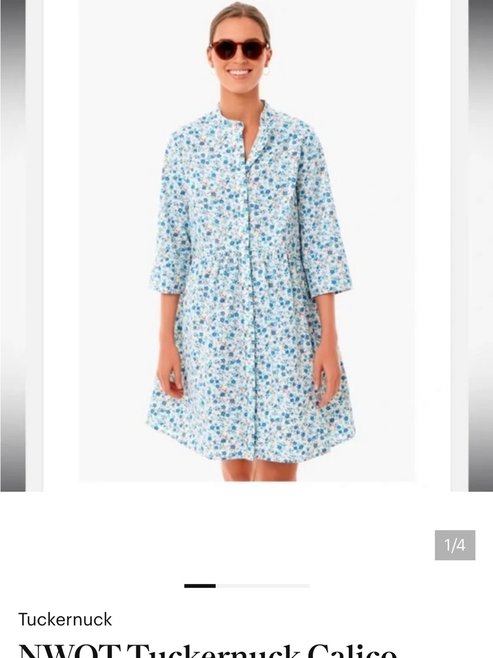 Tuckernuck Royal Calico Shirt Dress